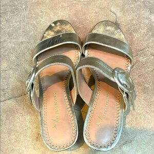 Anthopology Women’s Size 6M Gold Sandlas